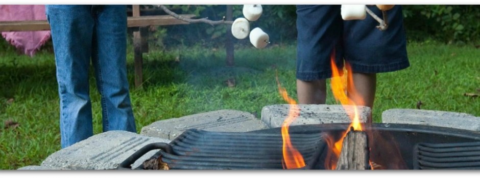Toasting Marshmellow at the Fire pit at the Inn on Poplar Hill