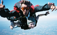 Skydiver over Orange, Virginia