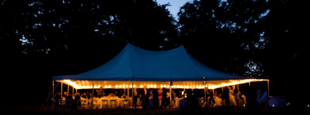 Garden wedding tent