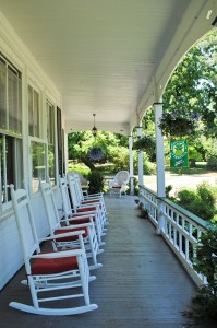 front porch at Virginia bed and beakfast